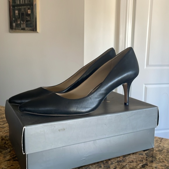 Black Leather Heels - Picture 2 of 3